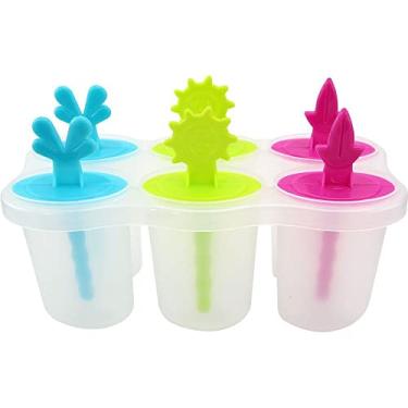 Imagem de FORMA DE PLASTICO PARA PICOLE/SORVETE COM 6 CAVIDADES CABO COLORS 18,5X7,5X12CM