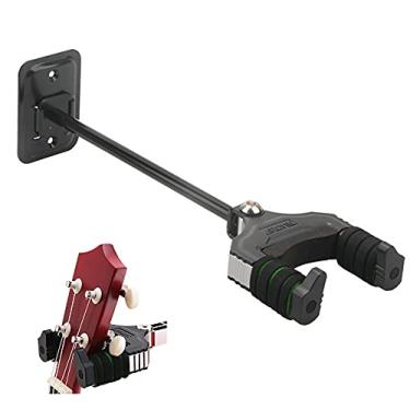 Imagem de Yajun Gancho de parede para violão, gancho de liga de alumínio para baixo, ukulele, violino, bandolim, instrumentos, suporte de pescoço longo