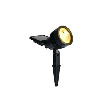 Imagem de Refletor Luminária Led C/ Painel Solar E Espeto Para Jardim