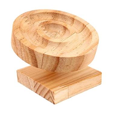 Imagem de Bandeja de exibição de redonda, suporte, organizador de de aniversário, armazenamento de de madeira para cômoda, varejo,