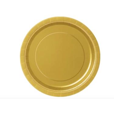 Imagem de Unique,Pratos de bolo de papel dourado, 8 unidades