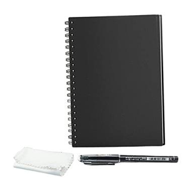 Imagem de DYNWAVE Caderno impermeável inteligente reutilizável forrado caderno apagável papel Notepad Pocketbook diário diário desenho para mulheres / homens , A6