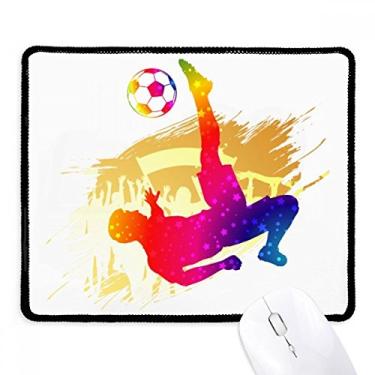 Imagem de Mousepad Cheered Football Player Bicycle Kickpad borda costurada para jogos