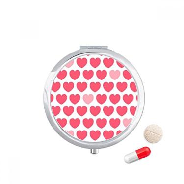 Imagem de Caixa de armazenamento de medicamentos com pontos de coração rosa e vermelho para Dia dos Namorados