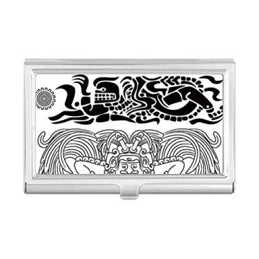 Imagem de Porta-cartões de visita com estampa abstrata e estampa decorativa do antigo Egito