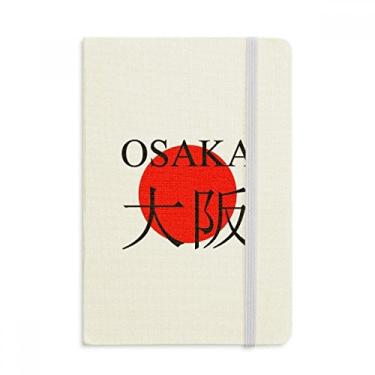Imagem de Caderno de anotações bandeira do sol vermelha Osaka nome da cidade japonesa capa dura diário clássico A5