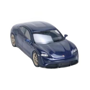 Imagem de Carro De Brinquedo Miniatura Porsche Taycan 1:43 Azul 30001 - Bbugaro