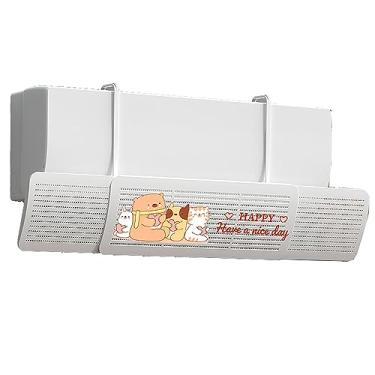 Imagem de Protetor de vento retrátil de ar condicionado, defletores de para-brisa antisopro direto, protetor de defletor de ar condicionado montado na parede do quarto, E