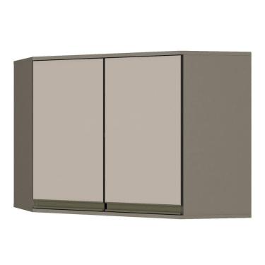 Imagem de Armário Aéreo Canto Oblíquo 2 Portas 79cm Connect Henn Duna/Cristal