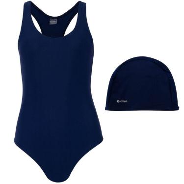 Imagem de Maiô de Natação Adulto com Touca Oxer Medley