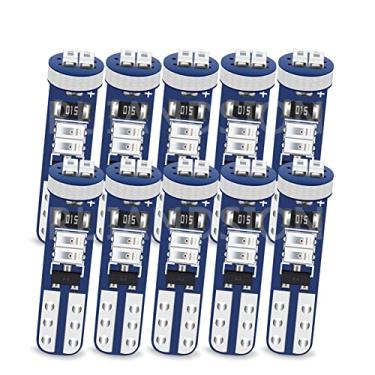 Imagem de Ruiandsion Lâmpada LED T5 12 V vermelha para painel de instrumentos interiores do carro, luzes indicadoras de ar condicionado, 10 peças