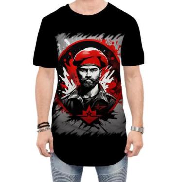 Imagem de Camiseta Longline Boina Comunista Vermelha 8 - Kasubeck Store