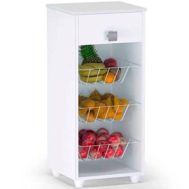 Imagem de Fruteira De Chão Mônica 3 Cestos Branco