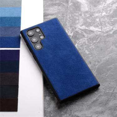 Imagem de Capa para samsung galaxy s24 ultra s23 s22 s21 fe s10 plus note20 capas de telefone de couro, azul, para s22 fe