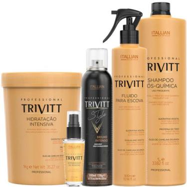 Imagem de Trivitt - Shampoo 1L + Hidratação 1Kg + Fluido Escova + Brilho Intenso