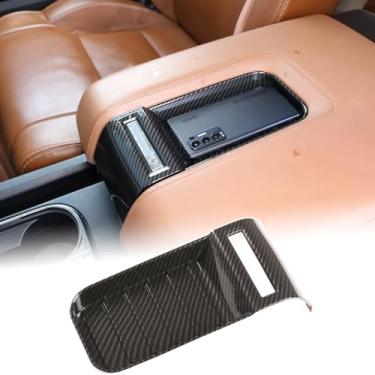 Imagem de Caixa de apoio de braço para console central de carro, caixa de armazenamento, adesivo para slot adequado para Toyot@ Tundra 2014-2021, bandeja organizadora de console, caixa de armazenamento, descanso de braço, bloco de compartimento, capa decorativa, moldura de acessórios interiores