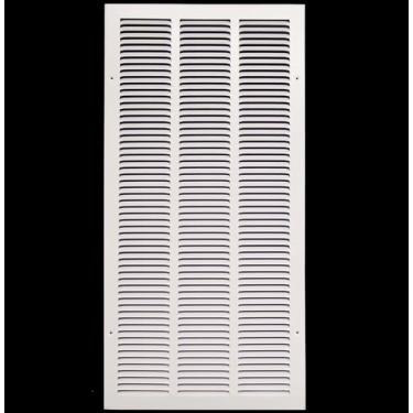 Imagem de Grelhas de ar de retorno de aço de 35,56 cm L x 76,2 cm A - parede lateral e teto - capa de duto HVAC - branca [Dimensões externas: 40 cm L x 80 cm A]