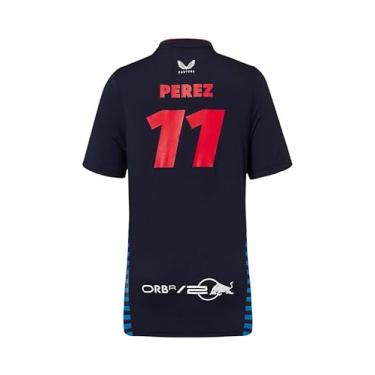 Imagem de Camiseta infantil Red Bull Racing F1 2024 Sergio Checo Perez Team, Azul, Large