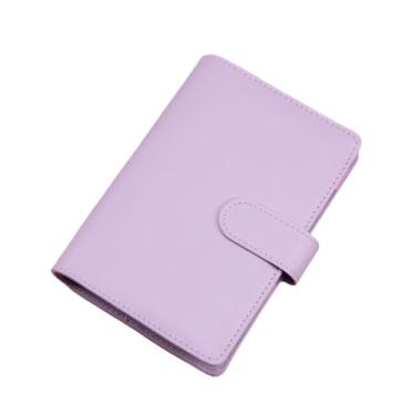 Imagem de Joucien Caderno A6 Creative Macaron Hand Ledger PU Binder - Fivela Magnética Macaron - Roxo (sem página interna)