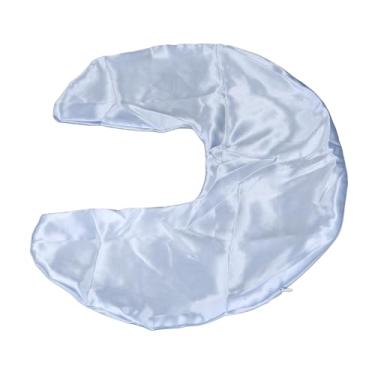 Imagem de Capa de Travesseiro Macia de Cetim para Amamentação, Capa Lavável Amigável para a Pele para Amamentação, Capa de Travesseiro para Amamentação (Azul)