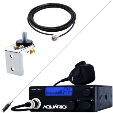 Imagem de Radio Px 40 Canais Antena Inox 1,40m Cabo 5,5m Suporte L Universal Par
