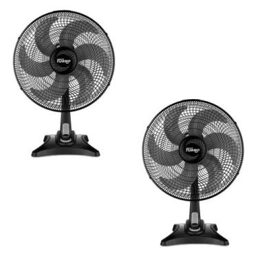 Imagem de Combo Casa - Ventilador de Mesa Turbo 40 127V 135W Preto 2 unidades Mu