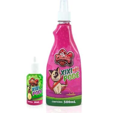 Imagem de Kit Educador Para Cães Kit Casadinho Xixi Não Pode 500ml Xixi Pode 30M