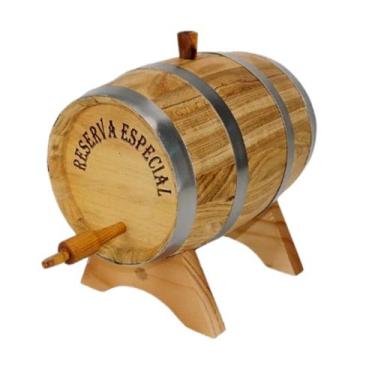 Imagem de Barril Carvalho Corote 3 Litros Cachaça Pinga Whisky Gravado - Wood E-