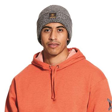 Imagem de Ariat 10027798ONESIZE Gorro masculino de vergalhão preto e branco urze tamanho único