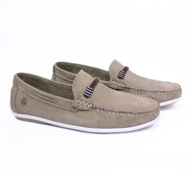 Imagem de Mocassim Dockside Masculino Couro Moderno Estilo Conforto - GTS, Bege,