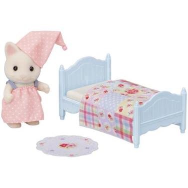 Imagem de Sylvanian Families Cama Menina Gato Primavera - com Acessórios Epoch