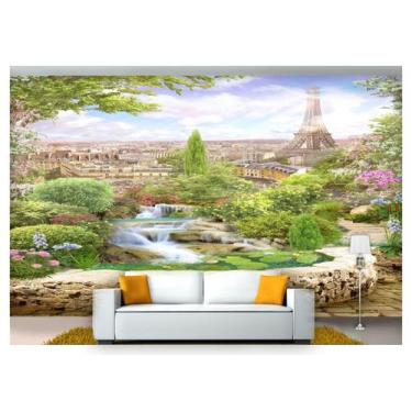 Imagem de Papel Parede Paisagem Digital Jardim Paris 3D 7,50M² Dah65 - Você Deco
