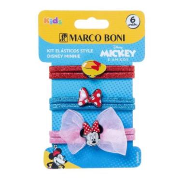 Imagem de Kit 6 Elásticos De Cabelo Coleção Disney Minnie Marco Boni, Colorido