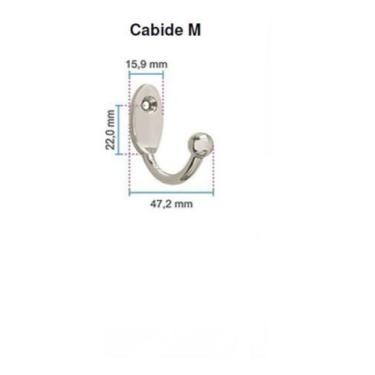Imagem de Cabide P/roupa Cabides Gancho Parede Medio De Metal 2pçs - FERRAGENS, 