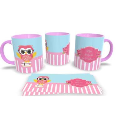 Imagem de Canecas Rosa Personalizadas dia dos Professores - Estampa Sublimada, M