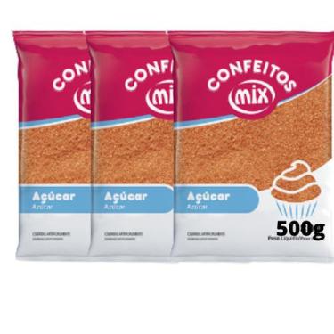 Imagem de Açúcar Colorido Algodão Doce Pipoca Doces Bolo 1,5kg Mix, Laranja