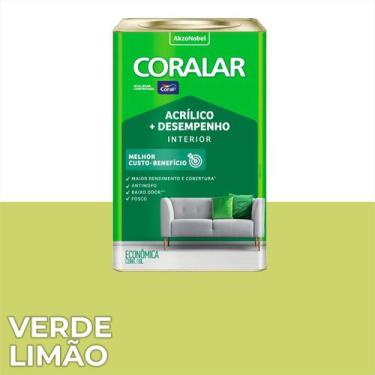 Imagem de Tinta Látex Coralar Anti Mofo Parede 18 Litros, Verde-limão
