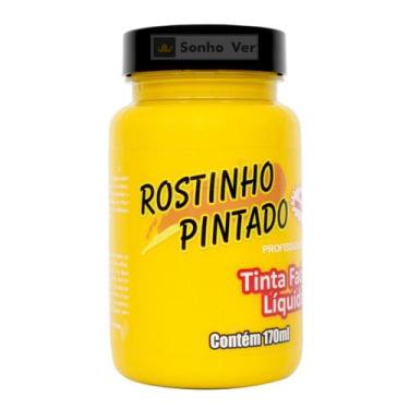 Imagem de Tinta Líquida Facial Rostinho Pintado 170ml GRANDE, Amarelo