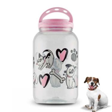 Imagem de Pote Ração Armazenador 3,6L Dog - Bandeirante, ROSA