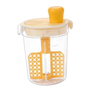 Imagem de Gralara Misturador de molho para salada Misturador de massa Copo de mistura Molho para salada Garrafa agitadora para sala de jantar, Amarelo