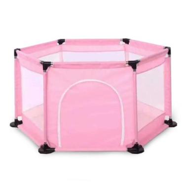 Imagem de Chiqueirinho Infantil Cercadinho Desmontável Para Bebes Snel Home, Ros