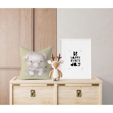 Imagem de Almofada com enchimento Infantil Elefante Verde Claro - Core Decore