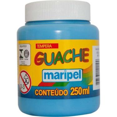 Imagem de Tinta Guache 250ml Maripel Escolar Escolha a Cor, AZUL CLARO