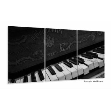 Imagem de Quadro Decorativo Piano Música Notas Com Tela De Tecido 67,68 cm - Wal
