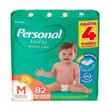Imagem de Fralda Personal Giga 1 Pacote Tamanho M Com 82 Unidades de 5 a 9 kg