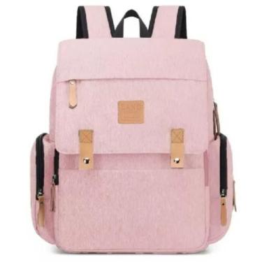 Imagem de Mochila maternidade land luxury cor rosa c/trocador