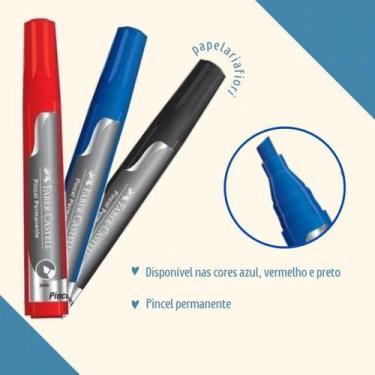 Imagem de Pincel Marcador Permanente Faber Castell,  Vermelho