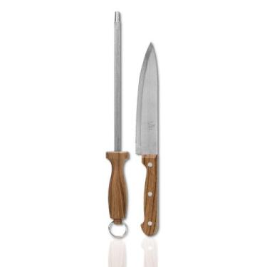 Imagem de 2 peças churrasco faca garfo kit  original 123útil multiuso