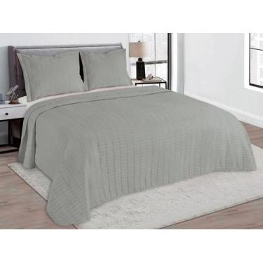 Imagem de Kit Colcha De Cama Galeria Box Solteiro 2 Peças Dupla Face Camesa , ve