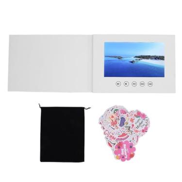Imagem de Cartão de Felicitações de Vídeo, Folheto de Imagem de Vídeo HD 780P Com Tela LCD, Presentes de Livro de Vídeo Digital Personalizáveis ​​DIY para Aniversário, Natal, Casamento, (7